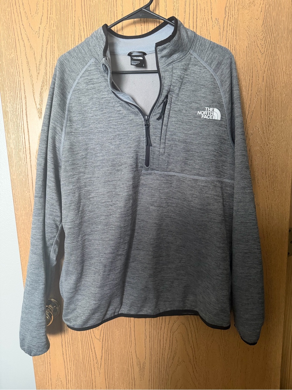 The North Face Light Gray Fleece Quarter-Zip